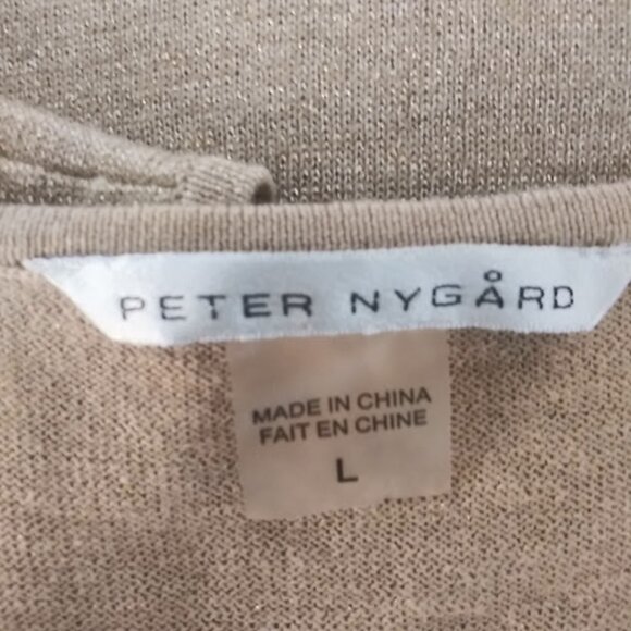 Peter Nygard women's size L gold metallic shell tank top - Picture 11 of 14